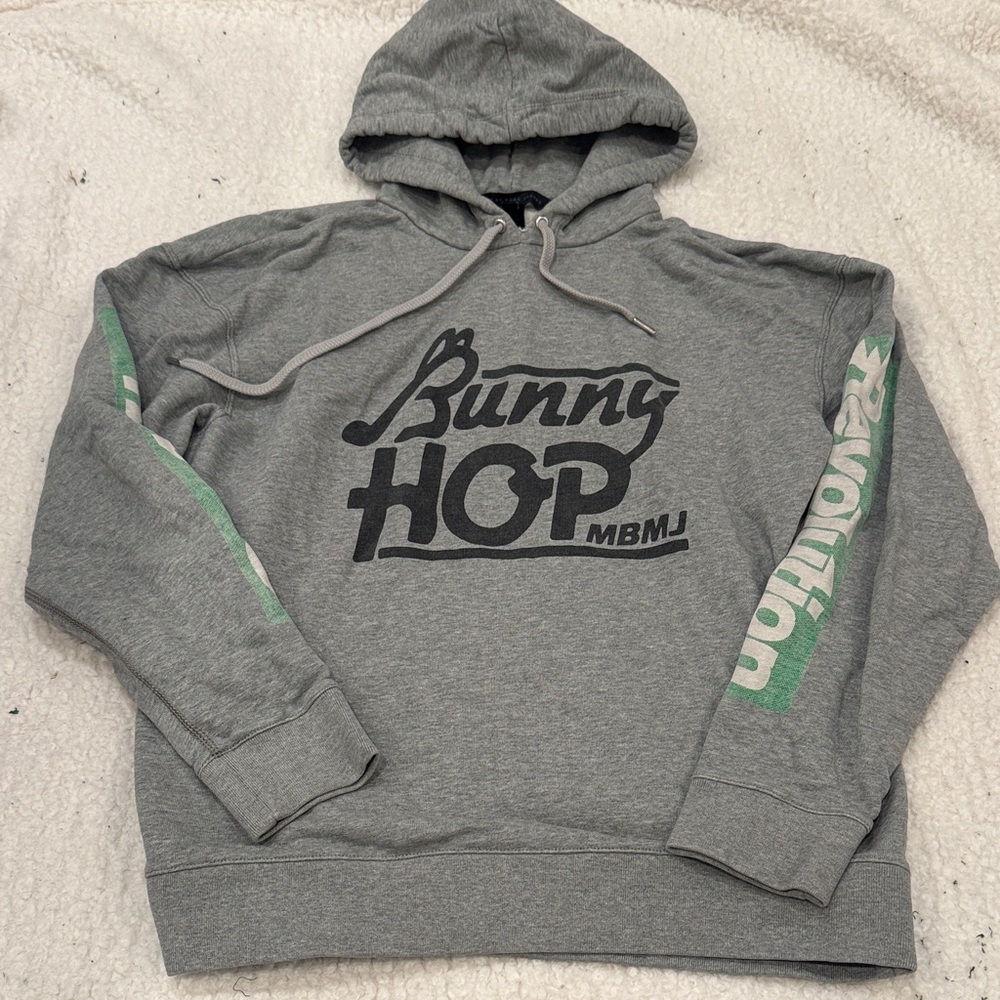 Marc By Marc Jacobs Gray Hoodie with Green Lettering